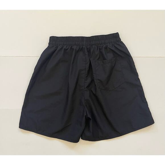 Romwe Shorts Black Drawstring Polyester Embroidered Rose Patch Large - Picture 4 of 8